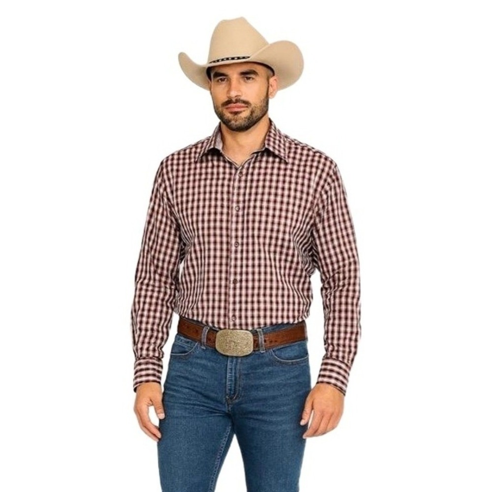 Tasso Elba‎ RedWhite Long Sleeve Checkered Vintage 2003 Button Up Shirt XL